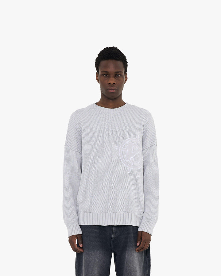 V-LOGO KNITWEAR LIGHT GREY