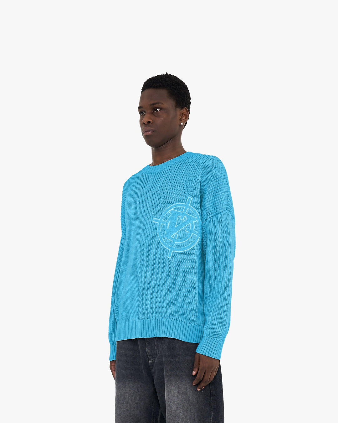 V-LOGO KNITWEAR SKY BLUE