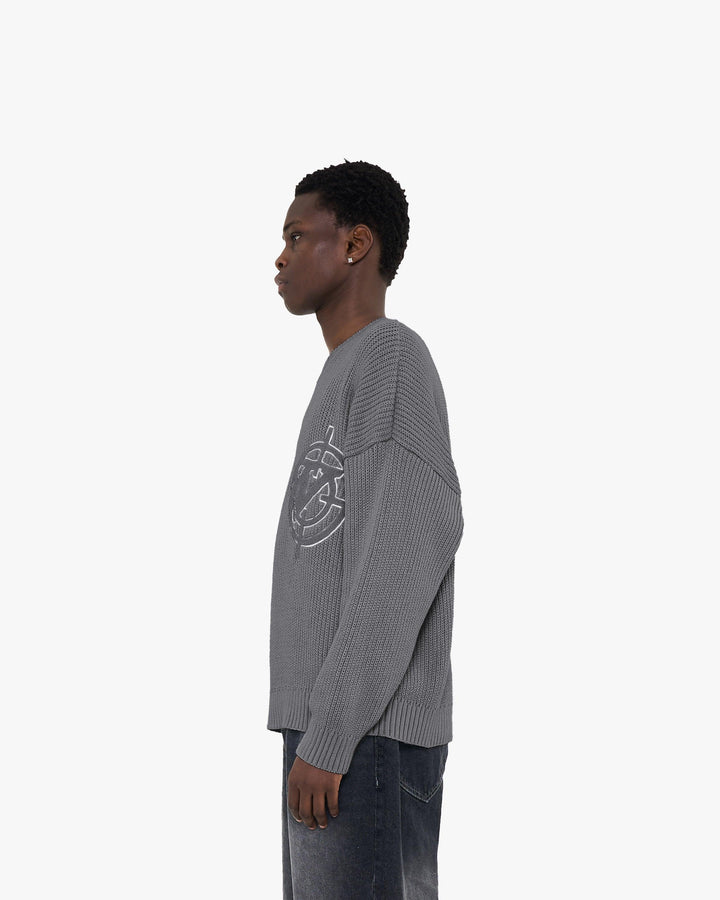 V-LOGO KNITWEAR DARK GREY