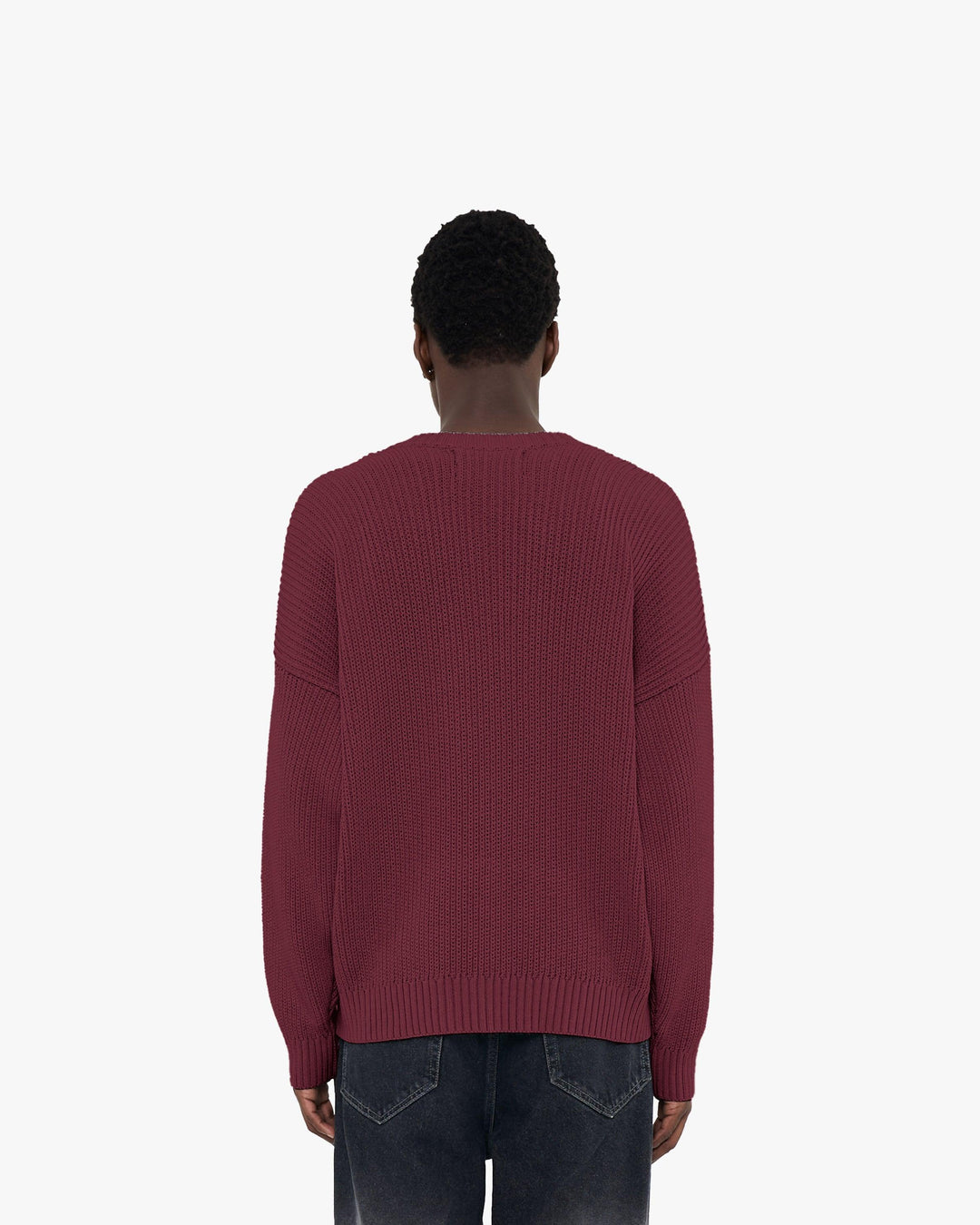 V-LOGO KNITWEAR DARK CHERRY