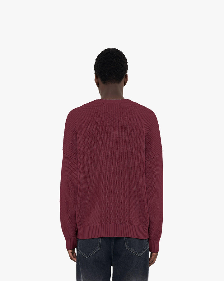 V-LOGO KNITWEAR DARK CHERRY