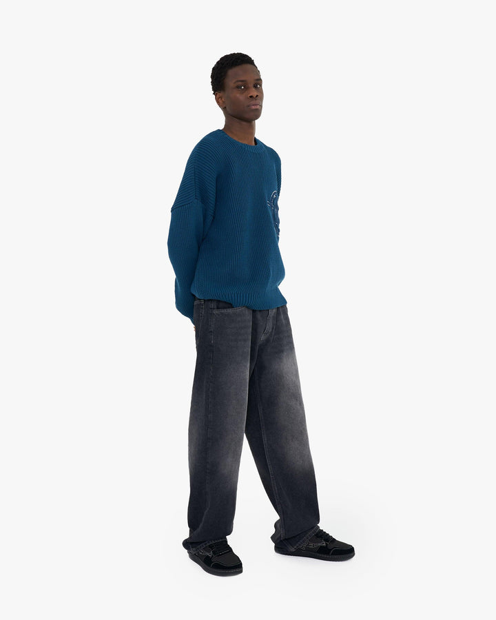 V-LOGO KNITWEAR MIDNIGHT BLUE