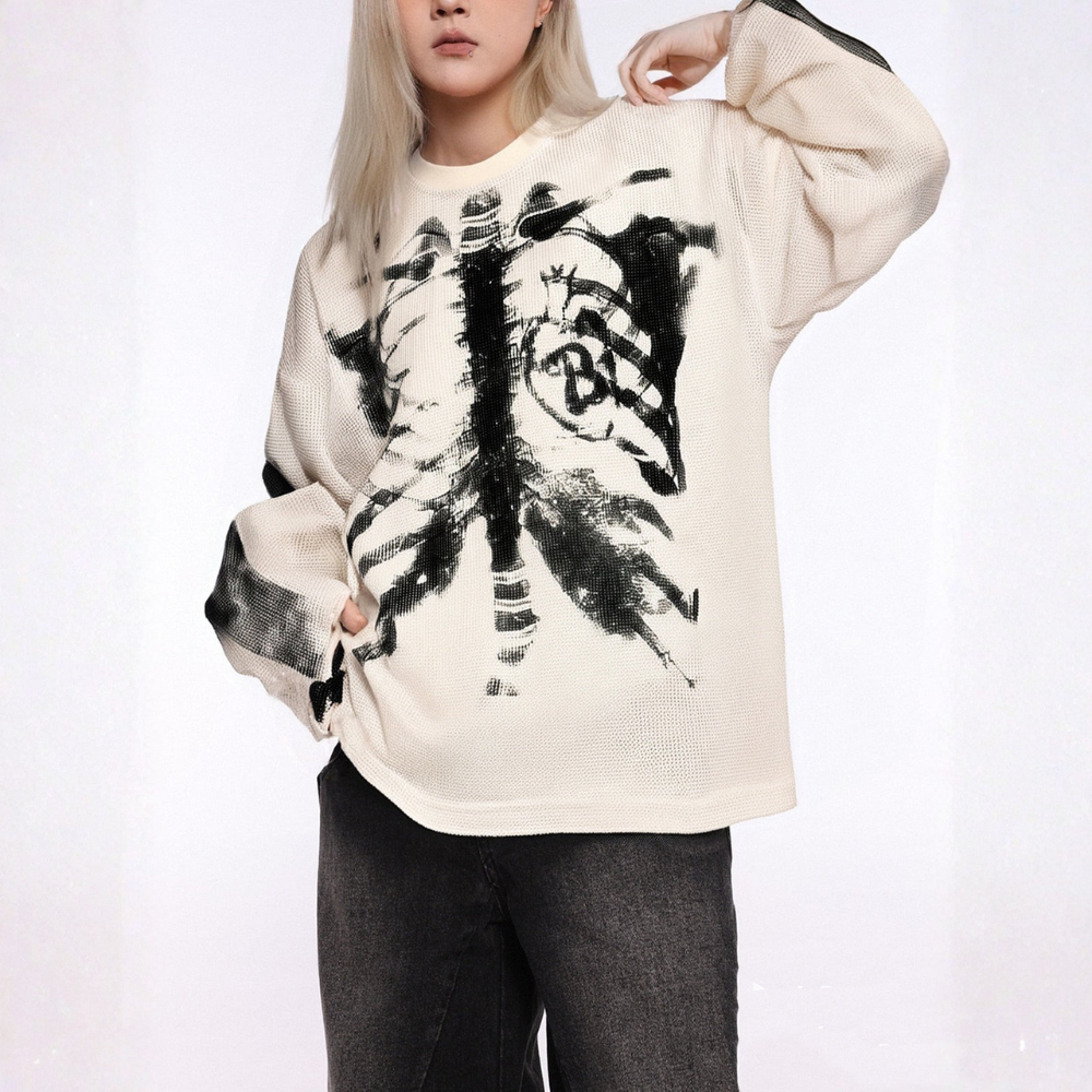Skeleton Waffle Sweatshirt