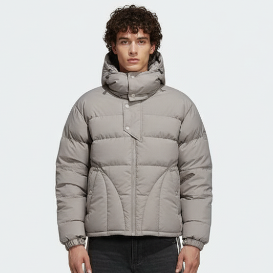 'Y2K' Puffer Jacket Button-Up