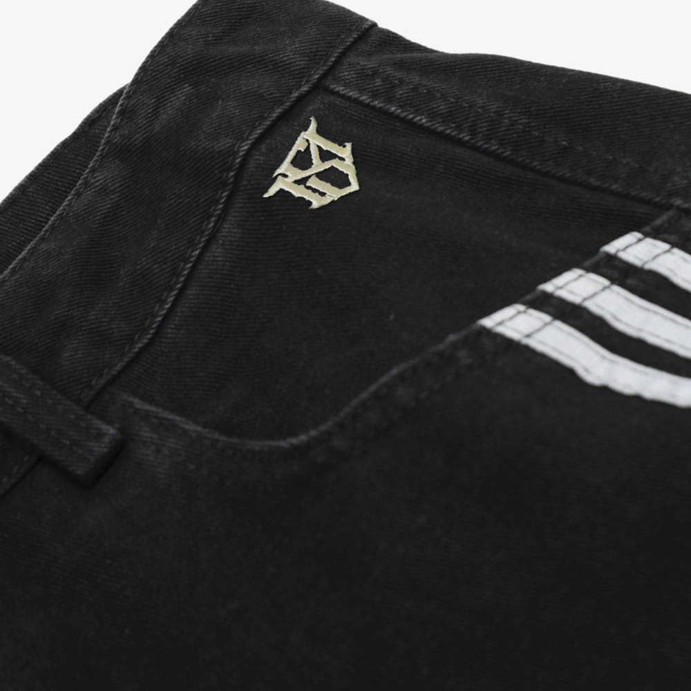 Denim Striped Barrel Jeans