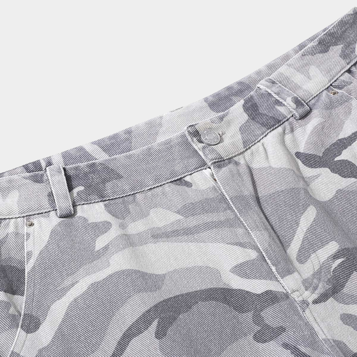 Camouflage Wide-Leg Pants