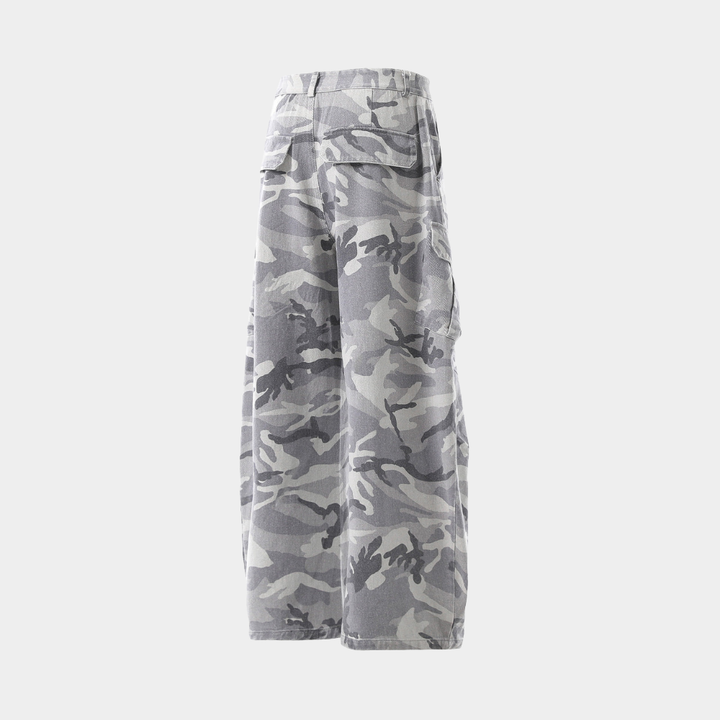 Camouflage Wide-Leg Pants