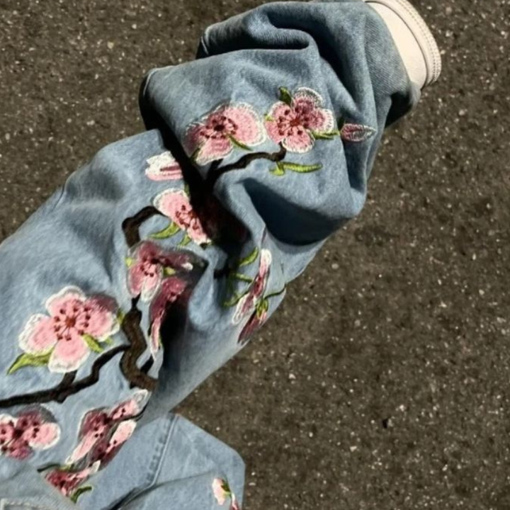 'Blossom' Embroidered Jeans