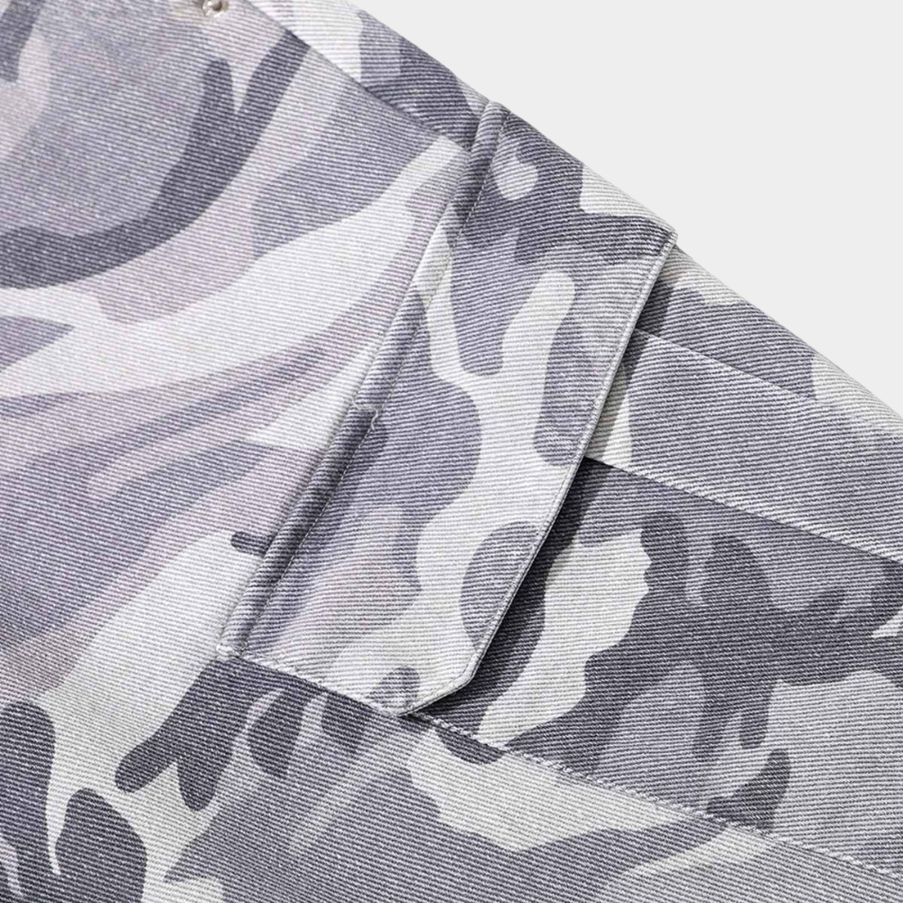Camouflage Wide-Leg Pants