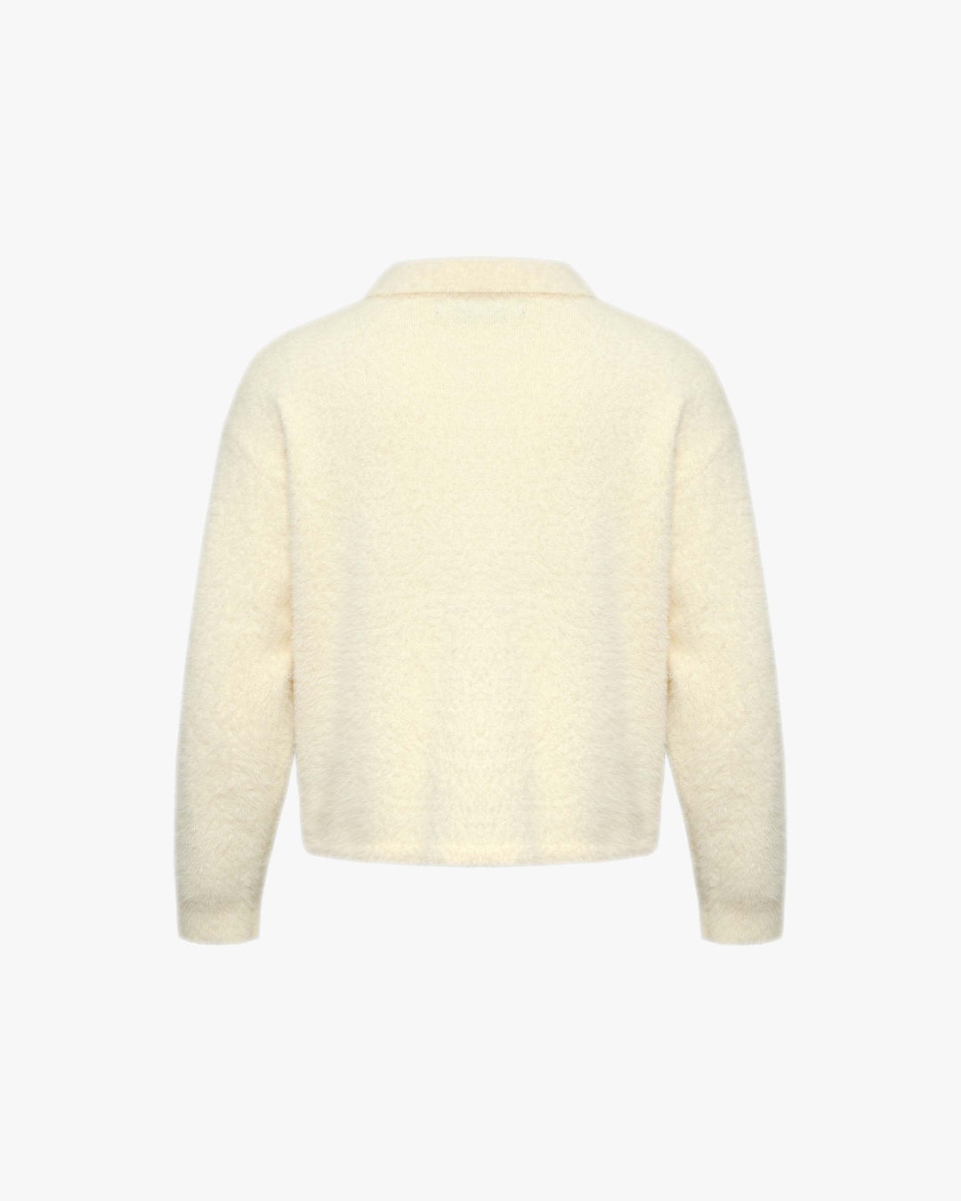 FAUX MINK POLO SWEATER CREAM