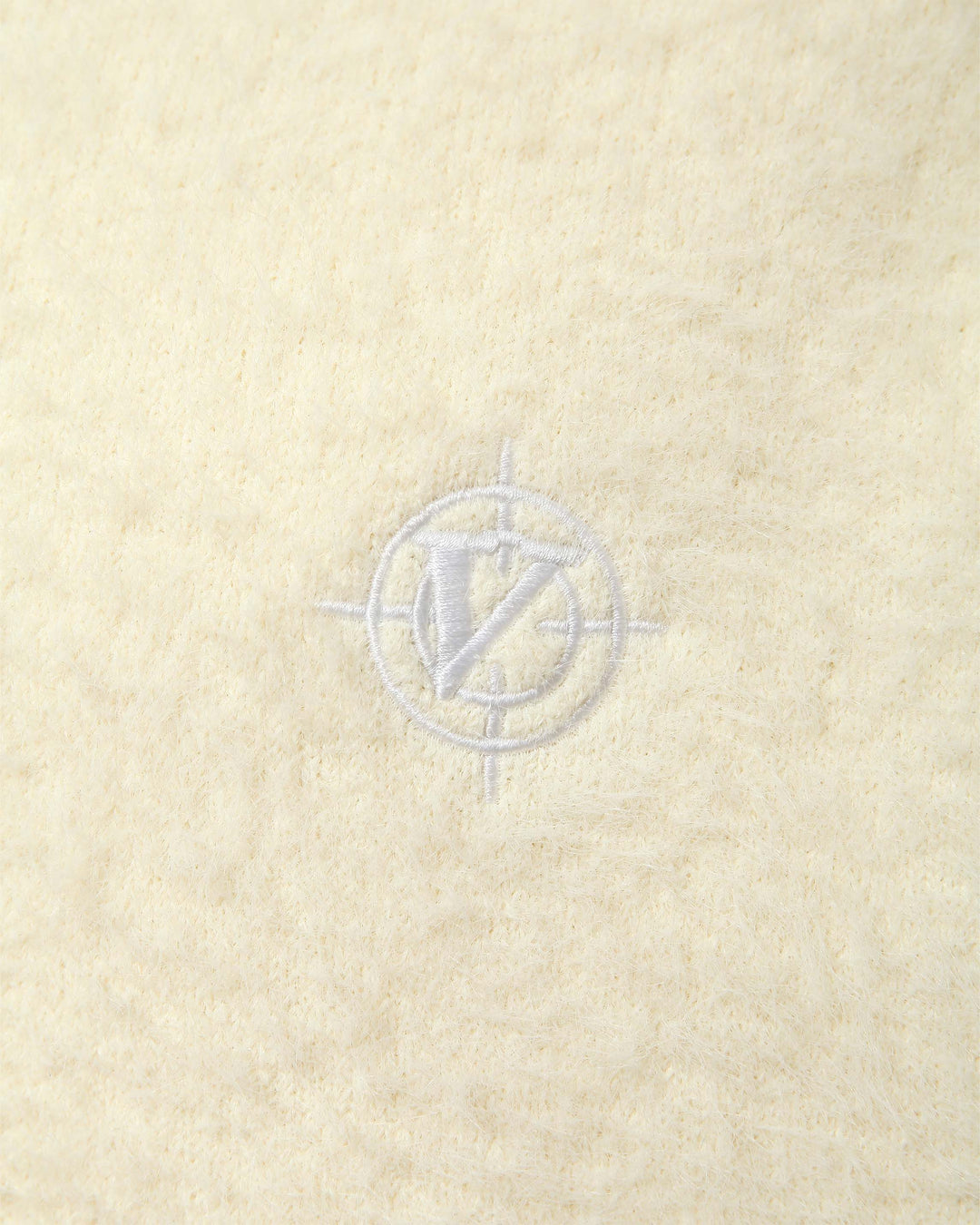 FAUX MINK POLO SWEATER CREAM