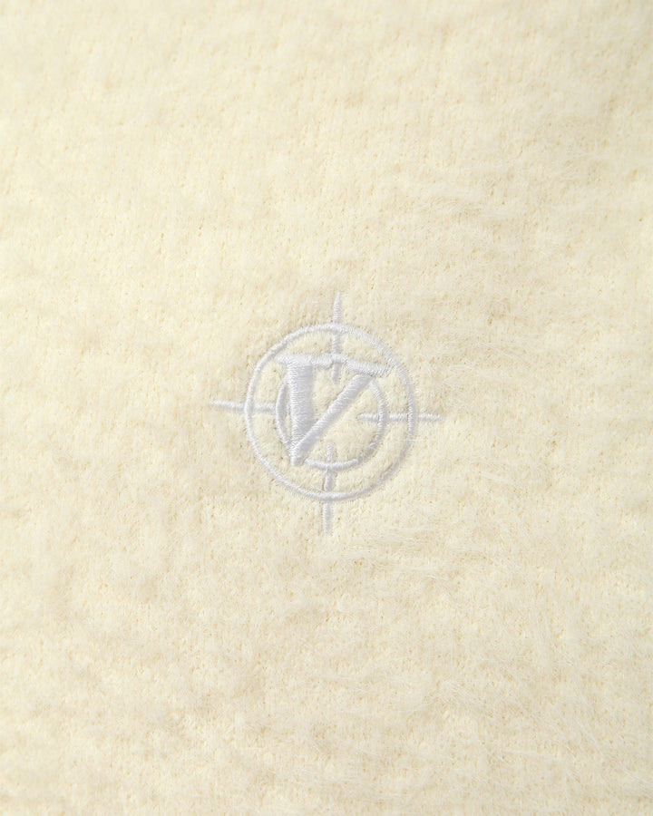 FAUX MINK POLO SWEATER CREAM