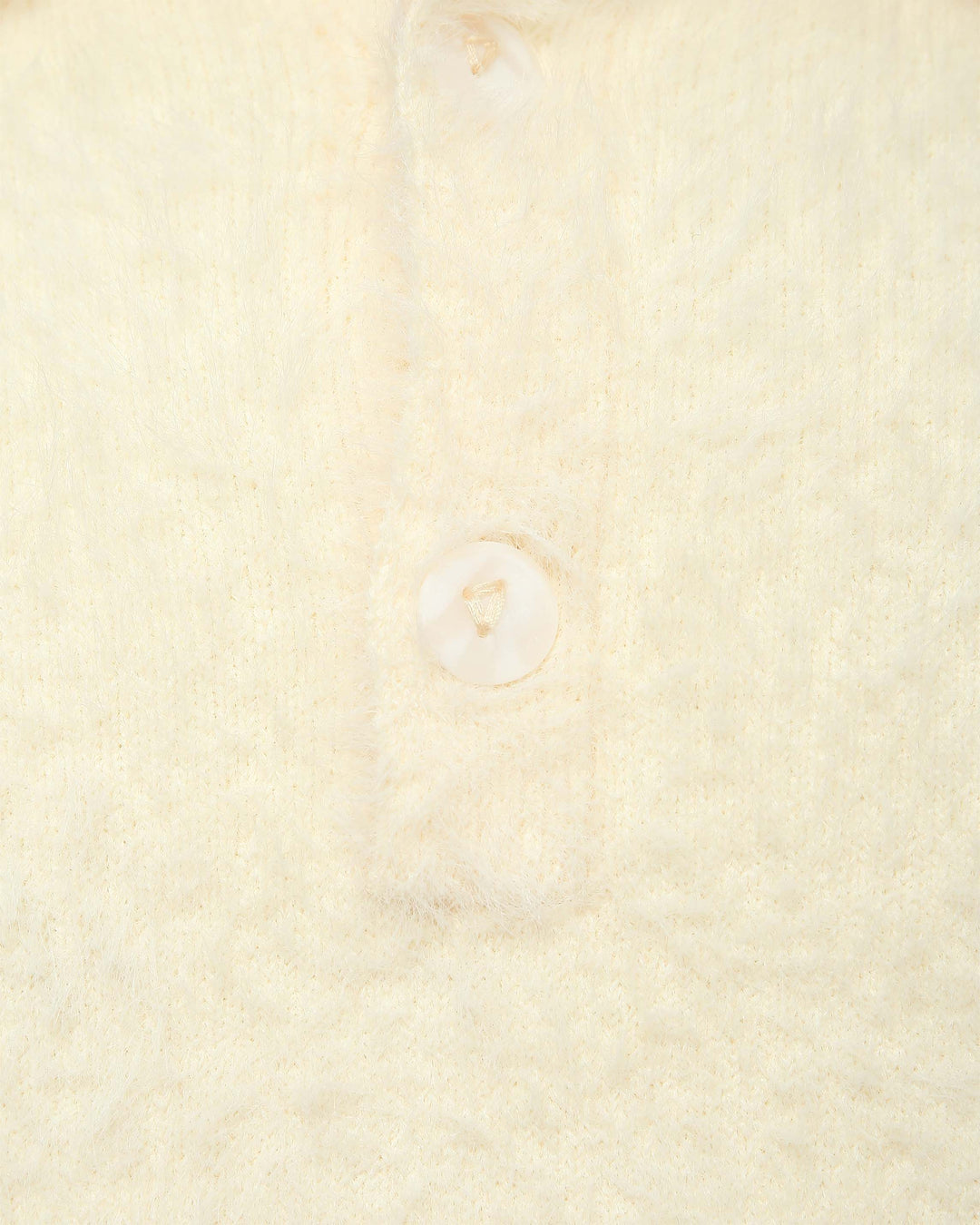 FAUX MINK POLO SWEATER CREAM