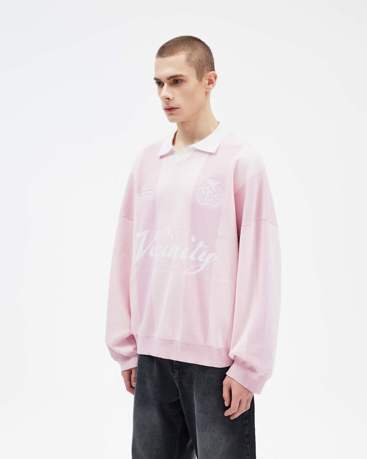 SPORTS TEAM JERSEY KNIT PINK