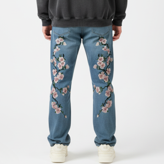 'Blossom' Embroidered Jeans