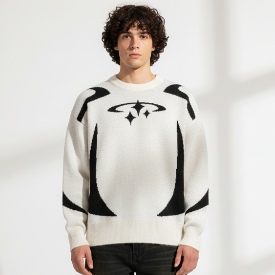 Y2K Stars Knitted Sweater