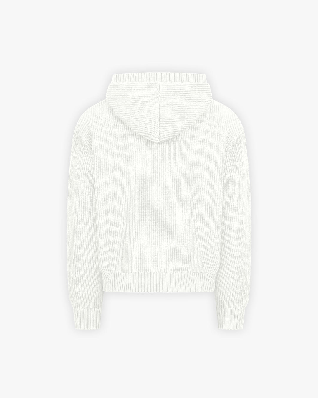 V-LOGO KNIT ZIP HOODIE WHITE