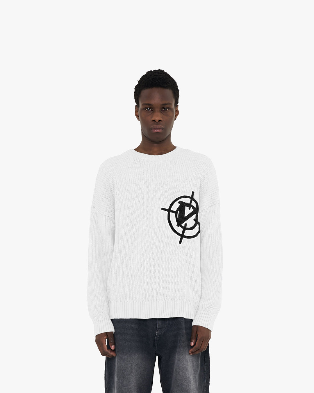 V-LOGO KNITWEAR WHITE
