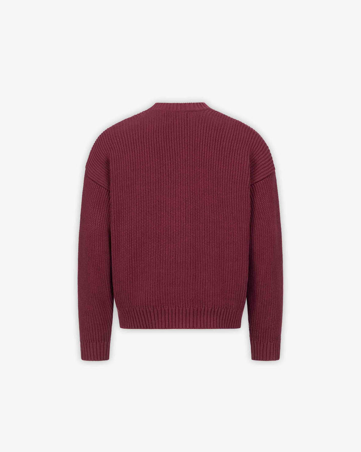 V-LOGO KNITWEAR DARK CHERRY